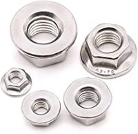 M8-1.25 HEX FLANGE LOCKNUT DIN 6923-A2SS STAINLESS NON-SERRATED